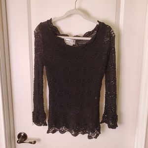 Black Crochet Top
